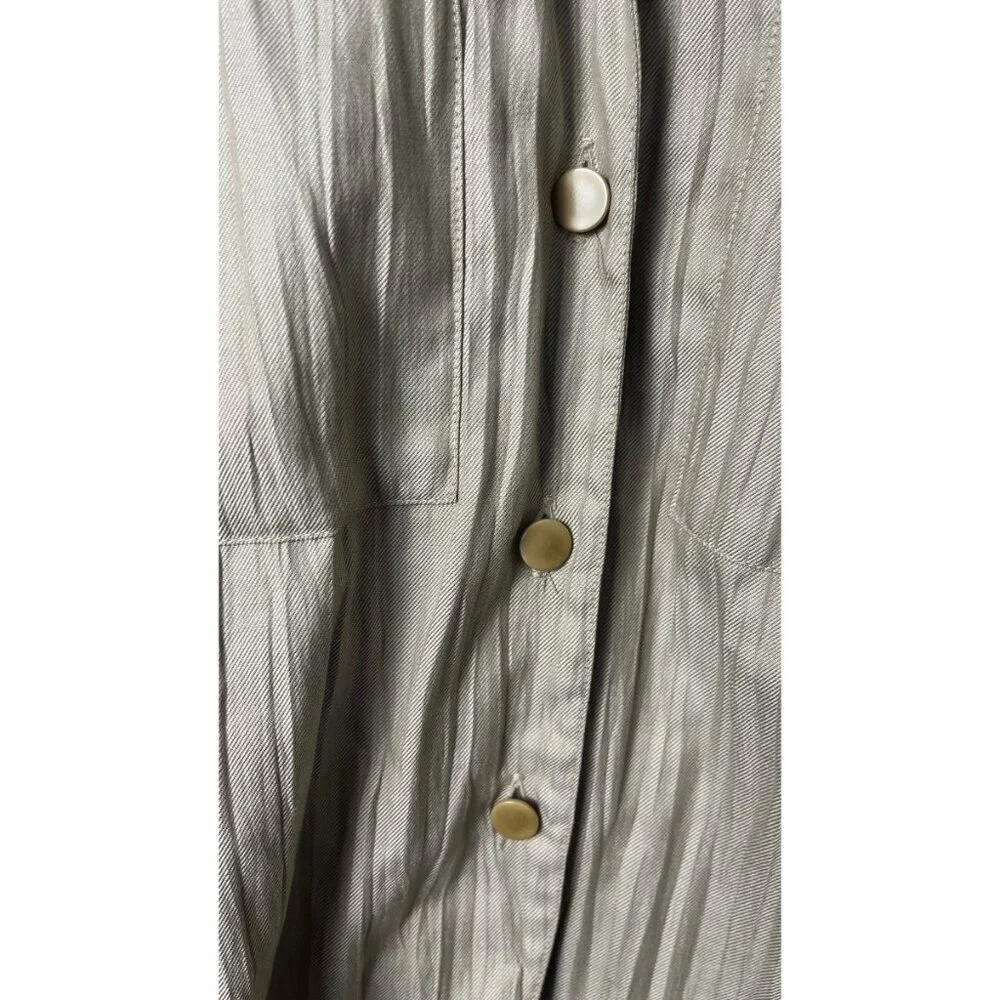 LOUIS FERAUD PLEATS ARCHIVAL SAFARI BUTTON UP SHIRT  S - Picture 7 of 14
